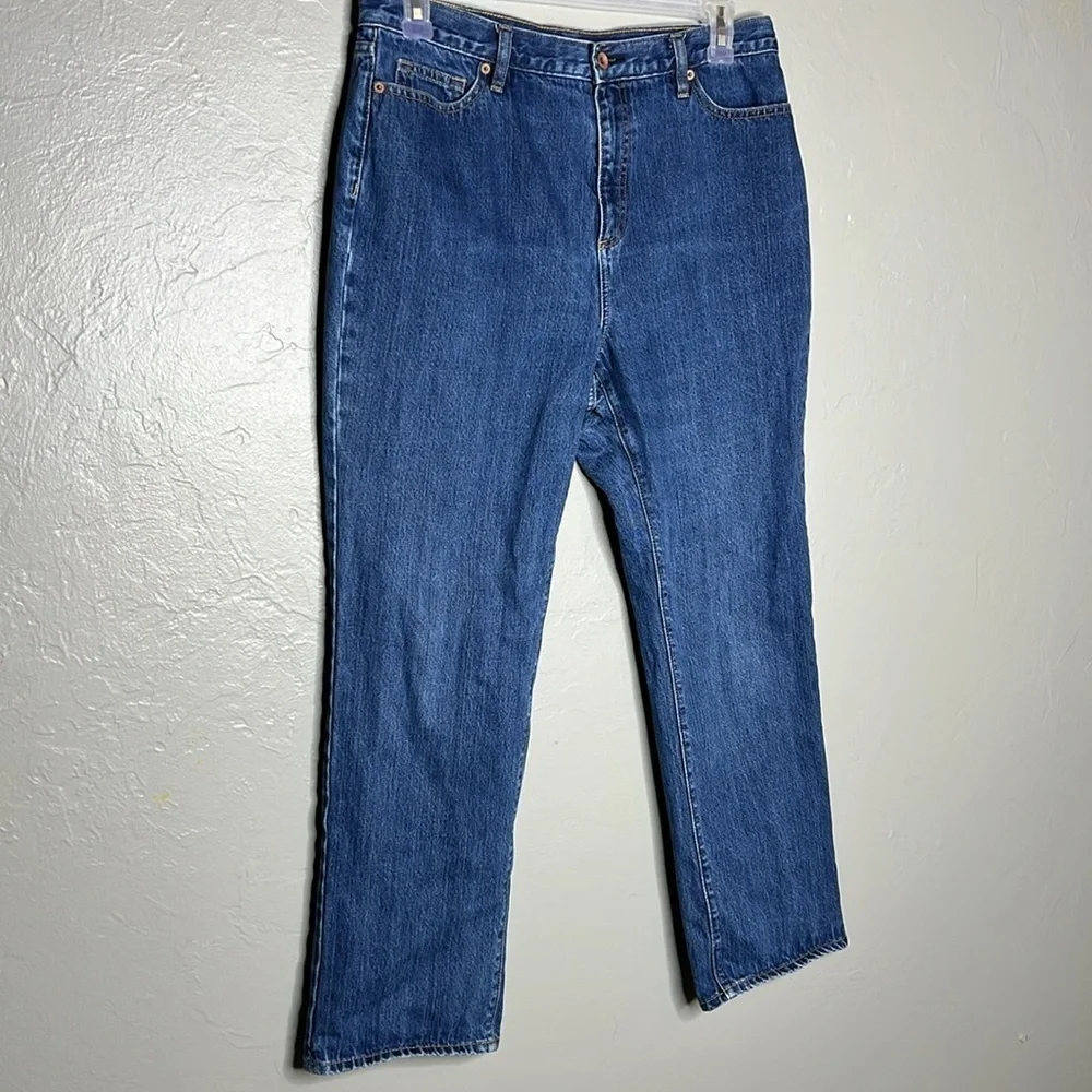 Lands’ End High Rise Straight Jeans